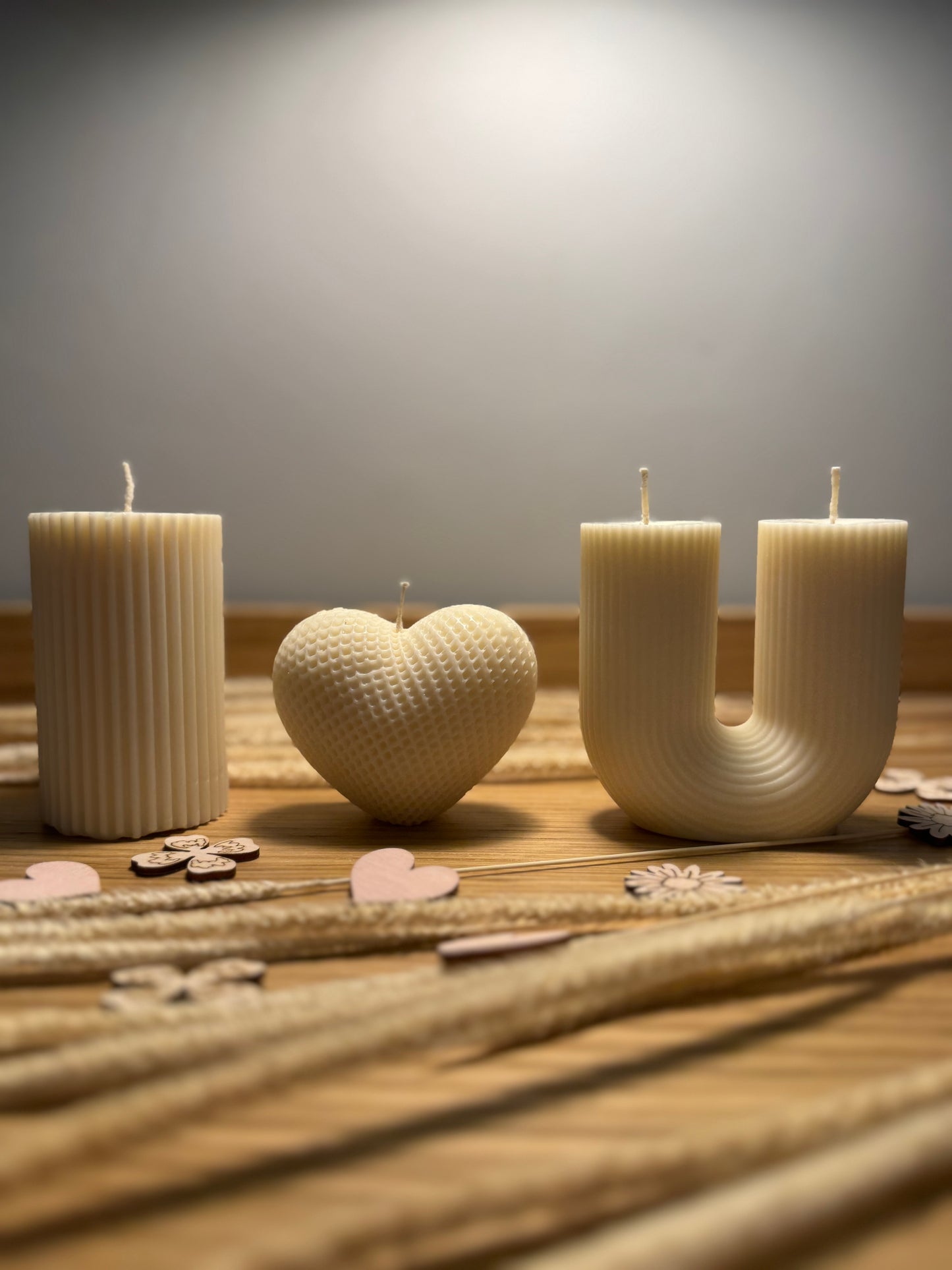 I love U - candle set