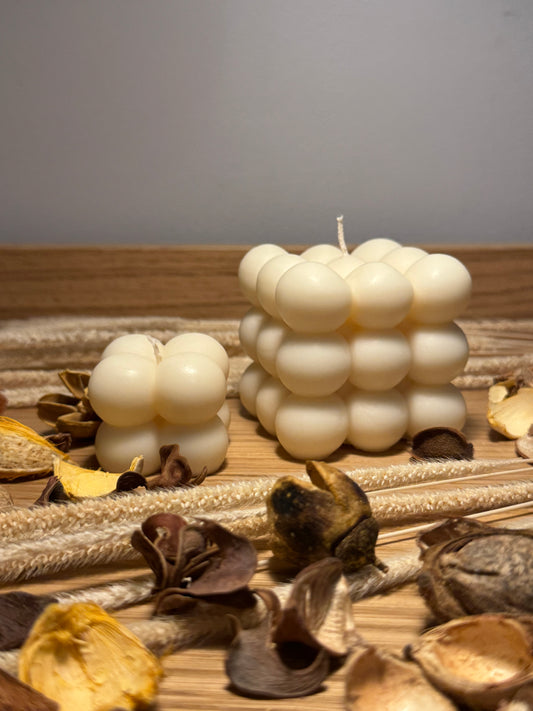 Bubble cube candle