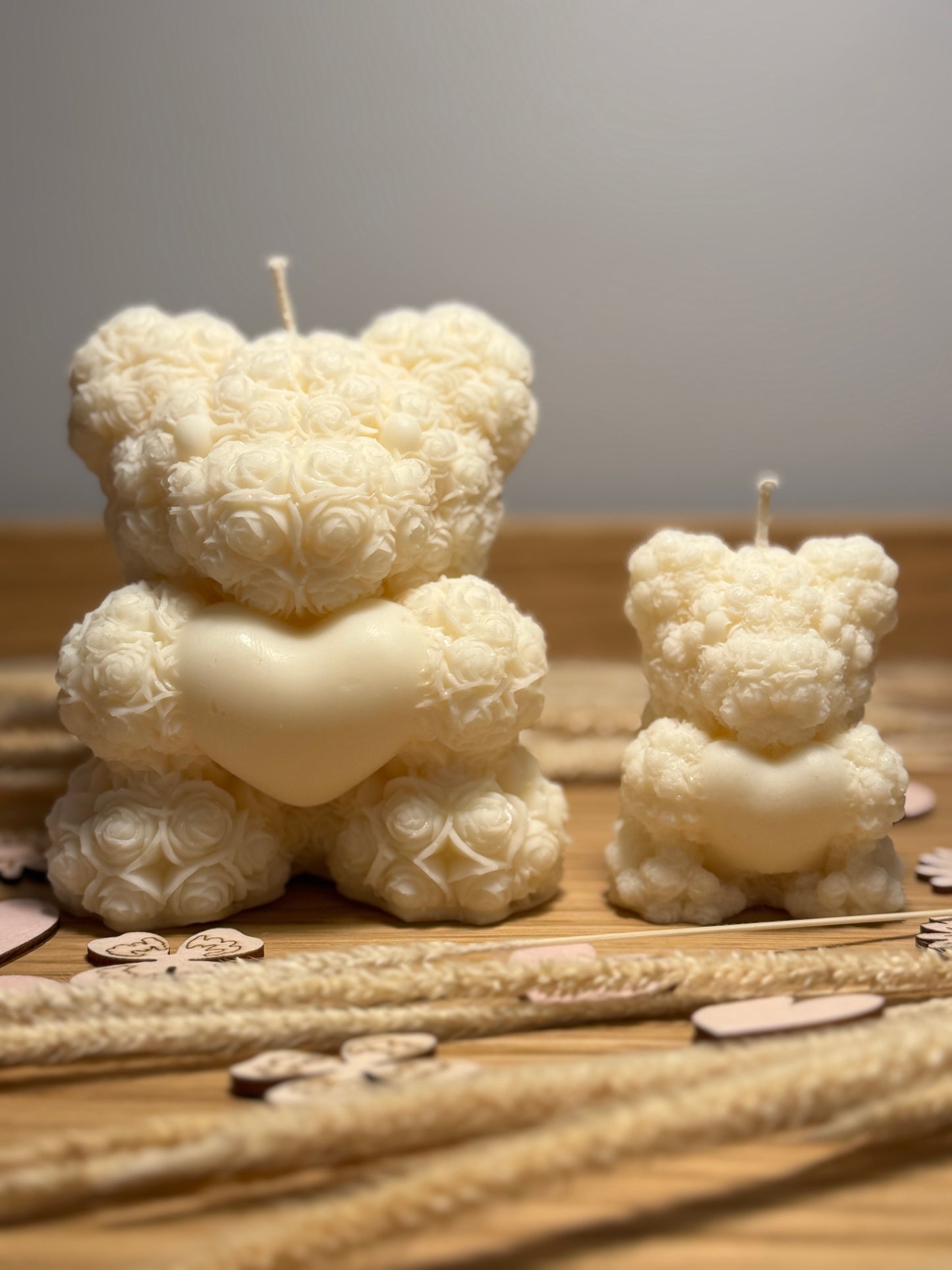 Rose bear candle